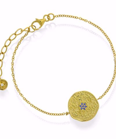 Janne Formoe armbånd i forgylt sølv med zirkonia