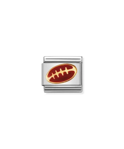 Charm, Composable Link, with Enamel Football
