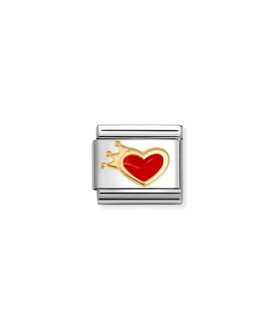 Charm, Composable Link, Red Heart with Crown
