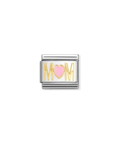 Charm, Composable Link, Yellow Gold MOM, Heart