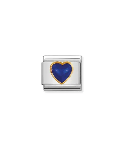 Charm, Composable Link, Heart with Lapis Lazuli