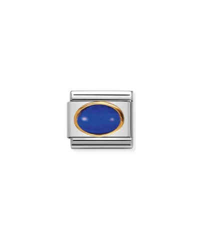 Charm, Composable Link, in Gold with Lapis Lazuli