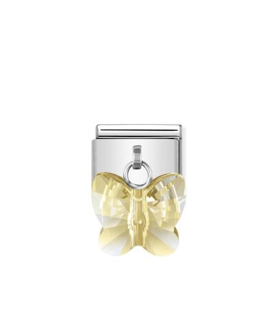 COMPOSABLE Classic links in stainless steel with CRYSTAL butterflies Gold