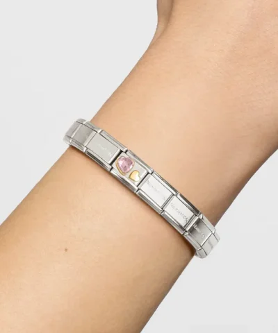 Alternative view of Charm, Composable Link, Hearts, Pink CZ