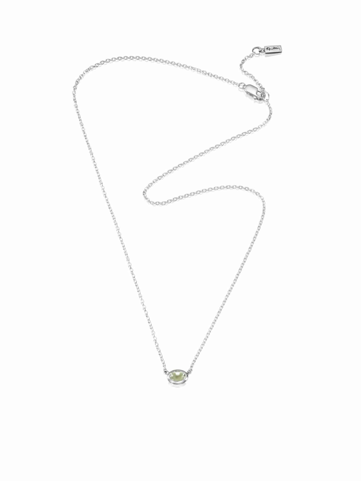 Efva Attling Love bead necklace silver - green quartz