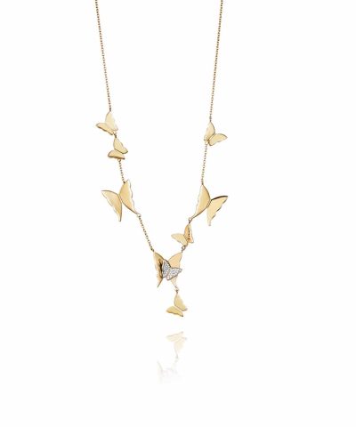 Efva Attling Miss butterfly air & stars necklace