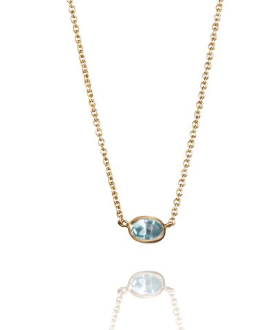 Produktbilde av Efva Attling Love bead necklace gold - topaz laget med gult gull og topas.