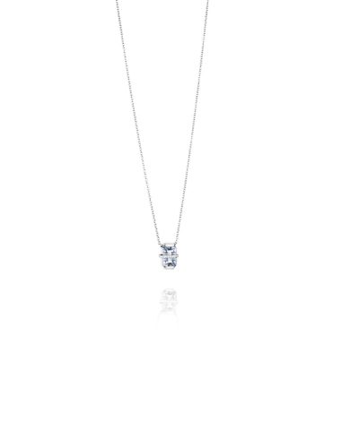 Alternative view of Efva Attling little bend over necklace - aquamarine
