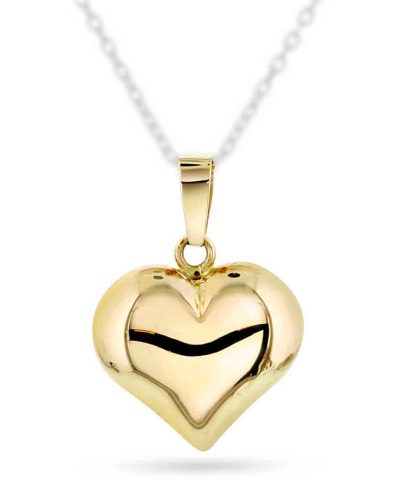 Pan Jewelry Anheng i gull hjerte 12mm