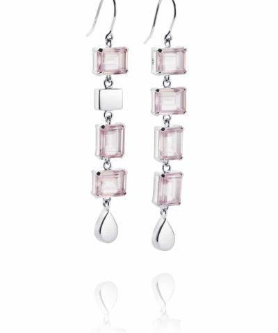 Efva Attling Crystal fall earrings - rosé dream