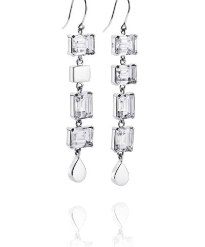 Efva Attling crystal fall earrings- clear