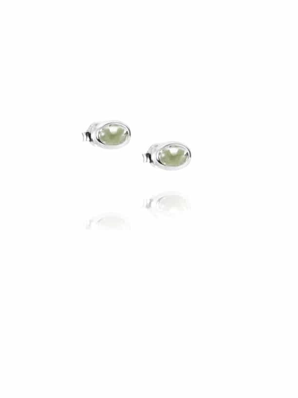 Efva Attling Love bead ear silver - green quartz