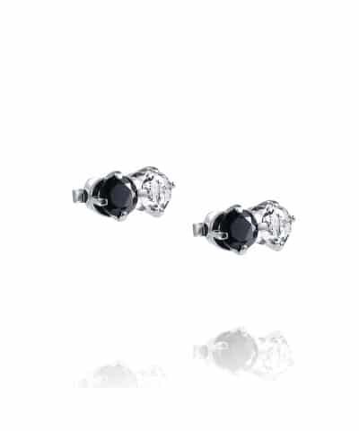 Efva Attling The storm & i ear crystal quartz/onyx