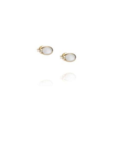 Alternative view of Efva Attling love bead ear moonstone