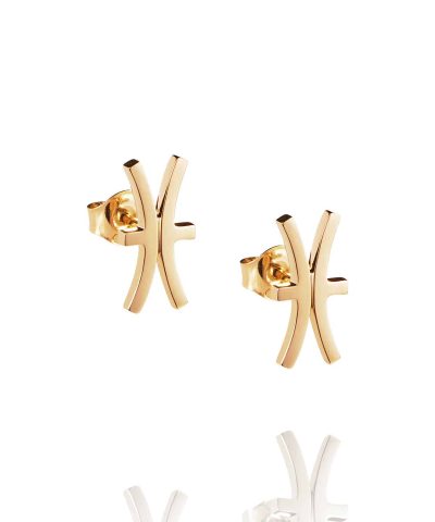 Produktbilde av Efva Attling Double trouble ear laget med gult gull.