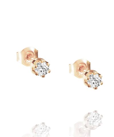 Produktbilde av Efva Attling Crown & stars ear 0.38ctw laget med gult gull og diamanter.