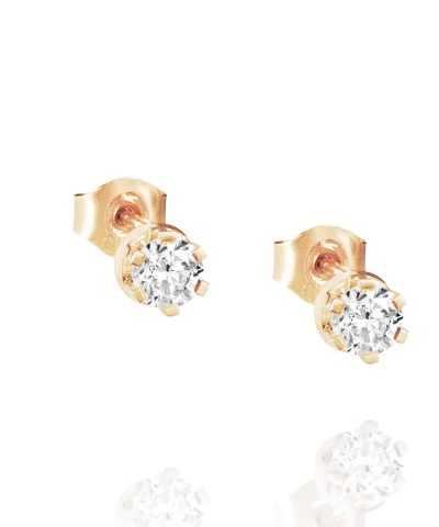 Produktbilde av Efva Attling Crown & stars ear 0.60ctw laget av gult gull og diamanter.