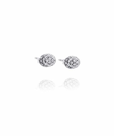Produktbilde av Efva Attling Love bead ear - diamonds laget med hvitt gull og diamanter.