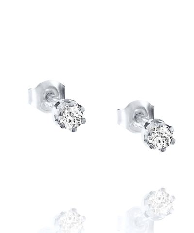 Produktbilde av Efva Attling Crown & stars ear 0.38ctw laget av hvitt gull og diamanter.