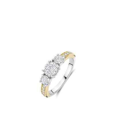 Ti Sento Classic Triple Zirconia Ring