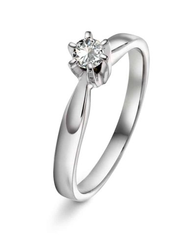 Capella ring i hvitt gull med diamant 0,20 ct WSI