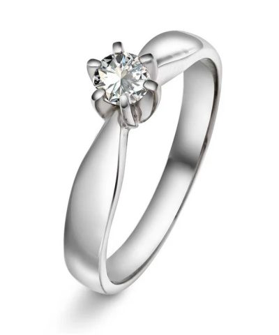 Superstar ring i hvitt gull med diamant 0,25 ct TWSI