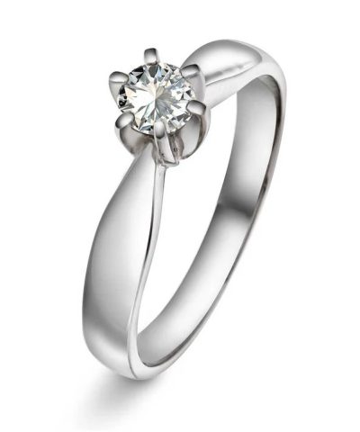 Superstar ring i hvitt gull med diamant 0,30 ct TWSI