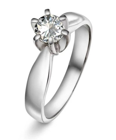 Superstar ring i hvitt gull med diamant 0,50 ct TWSI