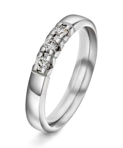 Beta alliansering i hvitt gull med diamant 0,21 ct TWSI