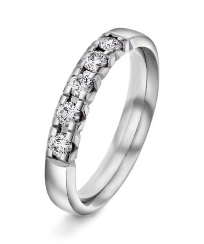 Beta alliansering i hvitt gull med diamant 0,35 ct TWSI