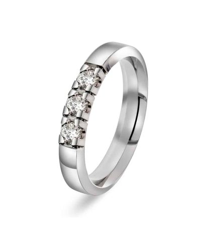 Christophersen Hvitt Gull Ring Allianse 0,36 WP1 3 br