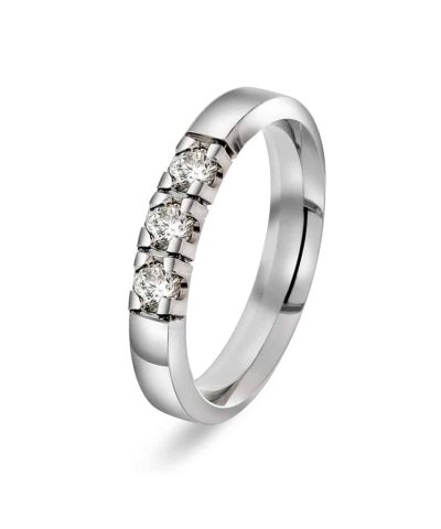 Christophersen Hvitt Gull Ring Allianse 0,60 WP1 5 br