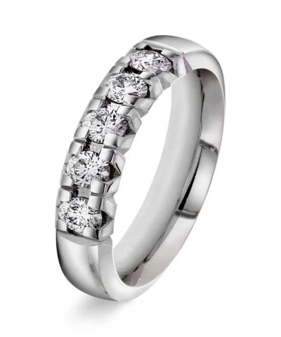 Beta alliansering i hvitt gull med diamant 0,75 ct TWSI