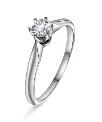 Polaris ring i hvitt gull med diamant 0,20 ct TWSI