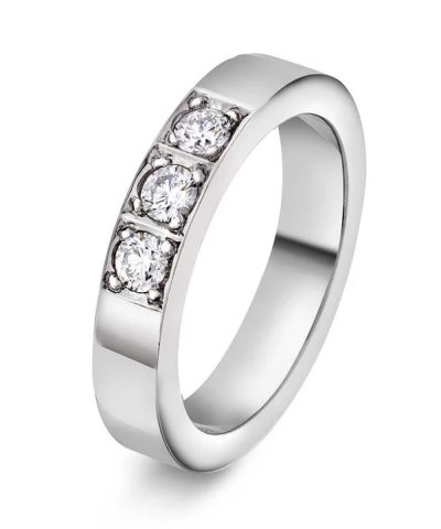 Delta alliansering i hvitt gull med diamant 0,30 ct TWSI