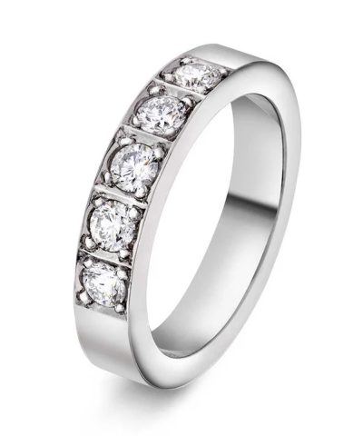 Delta alliansering i hvitt gull med diamant 0,50 ct TWSI