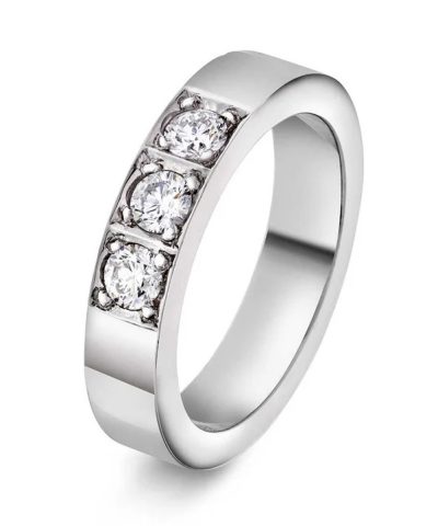 Delta alliansering i hvitt gull med diamant 0,45 ct TWSI