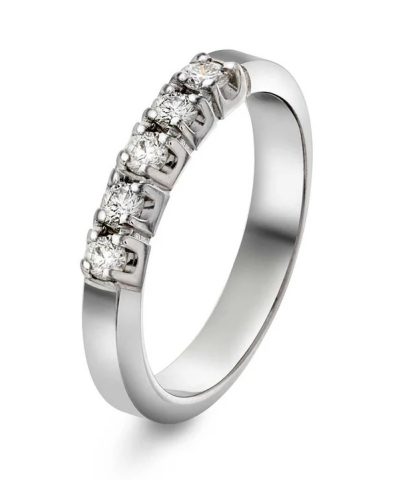 Sigma alliansering i hvitt gull med diamant 0,25 ct TWSI