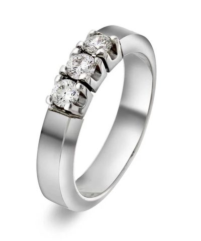 Sigma alliansering i hvitt gull med diamant 0,45 ct TWSI