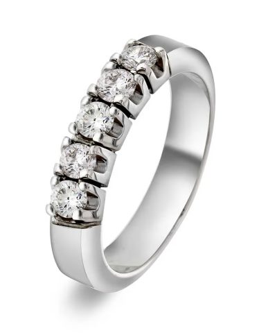 Sigma alliansering i hvitt gull med diamant 0,75 ct TWSI