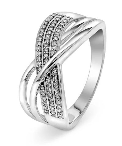 Ring i gull med diamant 0,15 ct WSI