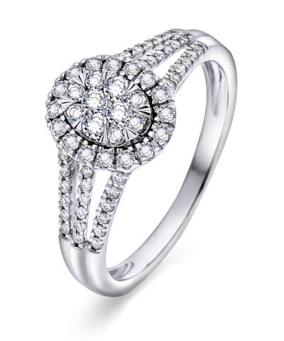 Ring i gull med diamant 0,50 ct WSI