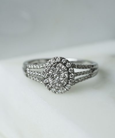 Ring i gull med diamant 0,50 ct WSI - Bilde 3