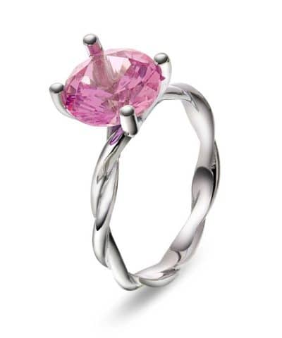 Ring i gull med syntetisk spinell