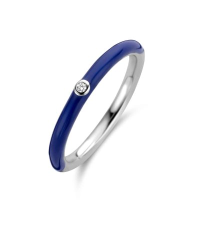 Ti Sento - Milano Ring with Enamelled Blue Lapis