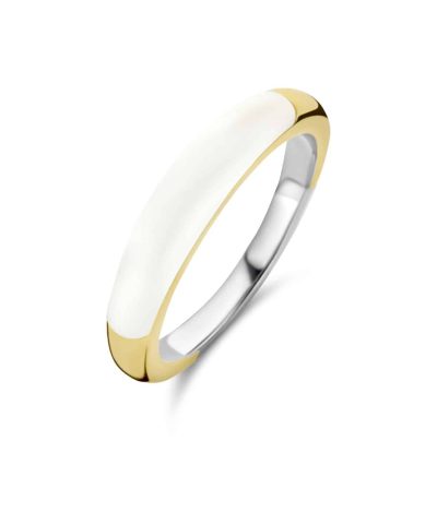 Ti Sento - Milano Ring goldplated with white Agate