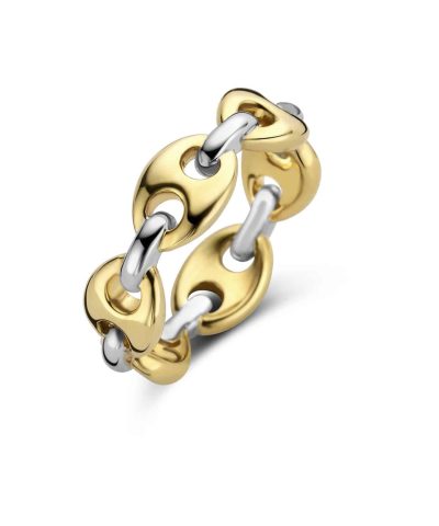 Ti Sento - Milano gold-plated silver ring 12256SY cofee bean shape