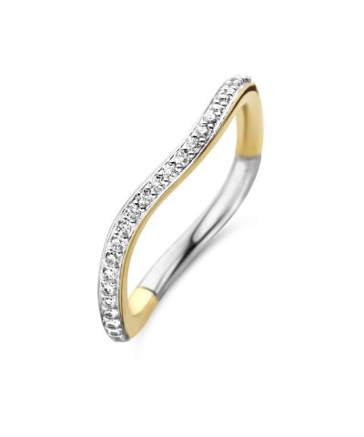 Ti Sento - Milano gold-plated silver ring with zirkonia 12260ZY