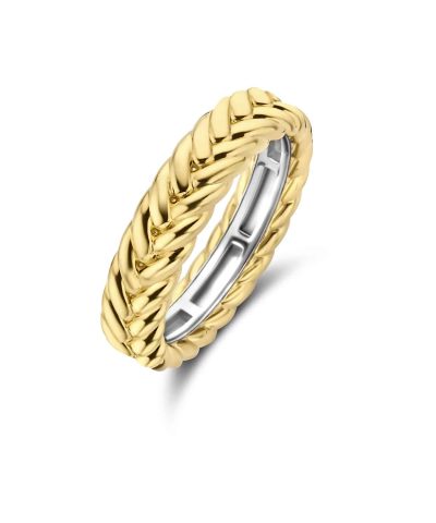 Ti Sento - Milano gold-plated braided ring 12263SY