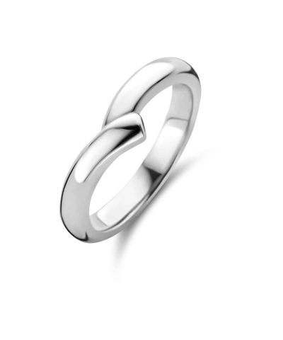 Ti Sento - Milano silver ripple shape ring 12265SI